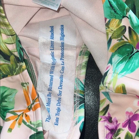 Kona Sol Floral High-Waisted Bikini Bottom - Picture 5 of 5